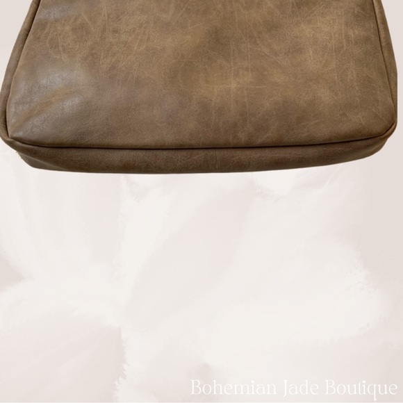 Crossbody Faux Leather Floral Embroidered Purse - Picture 7 of 7